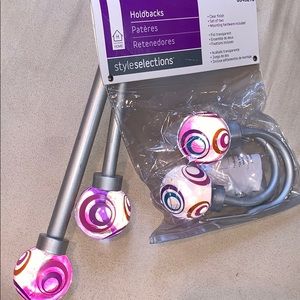 kids curtain rods and holder